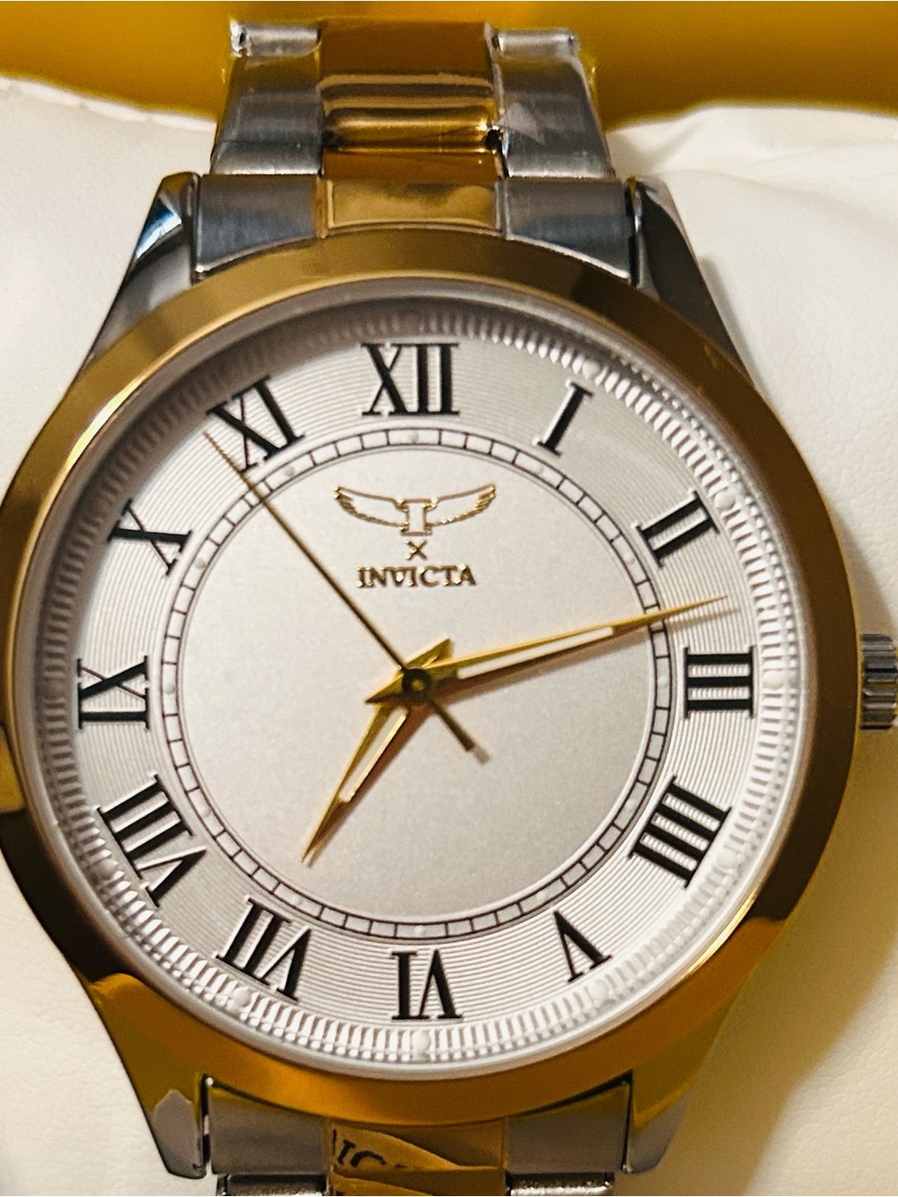 Invicta Two-Tone Silver and Gold Roman Numeral Dress Watch